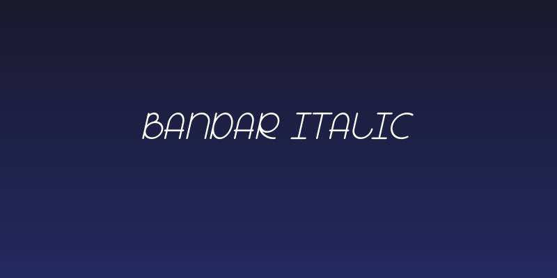 Bandar Italic Social Header