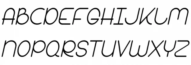 Bandar Italic फ़ॉन्ट अपरकेस