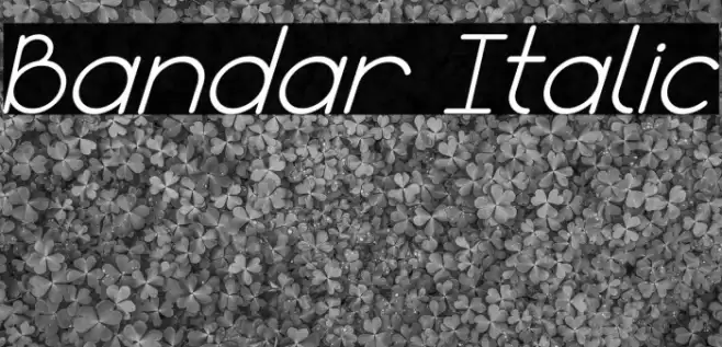 Bandar Italic Font examples