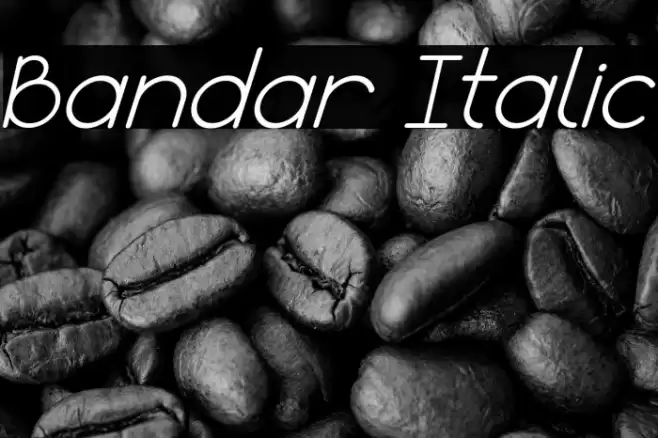 Bandar Italic Font examples