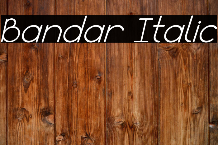 Bandar Italic Example 3