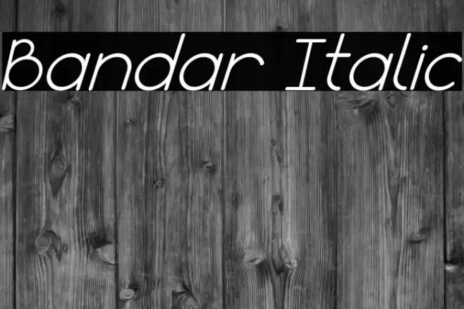 Bandar Italic Font examples