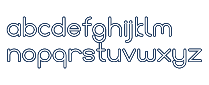 Bandar Outline Lowercase