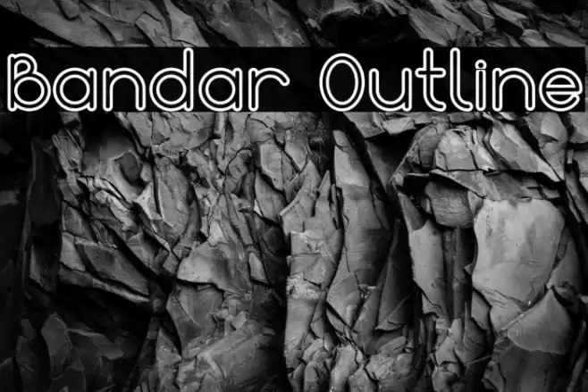 Bandar Outline Font examples