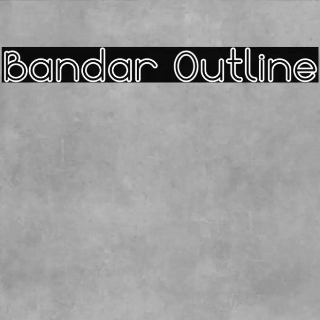 Bandar Outline Font examples