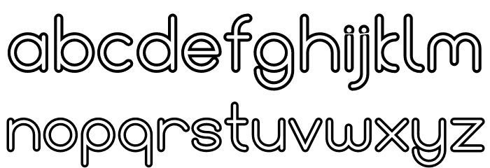 Bandar Outline Font LOWERCASE