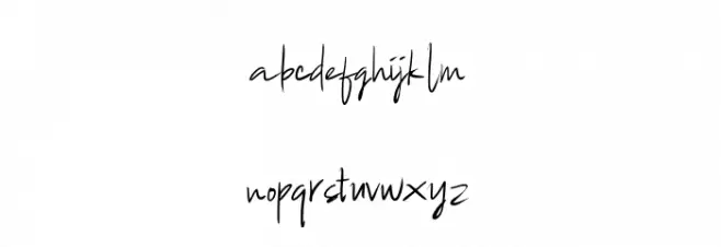 BandaraSignature फ़ॉन्ट लोअरकेस