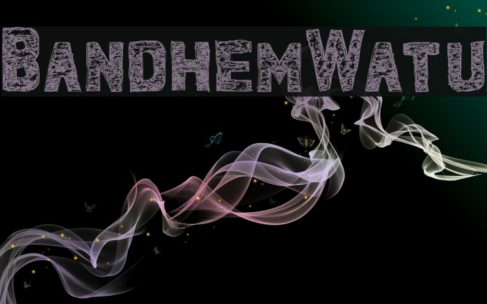 BandhemWatu Font examples