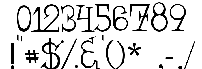 Bandit Regular Font OTHER CHARS
