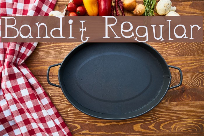 Bandit Regular Font examples