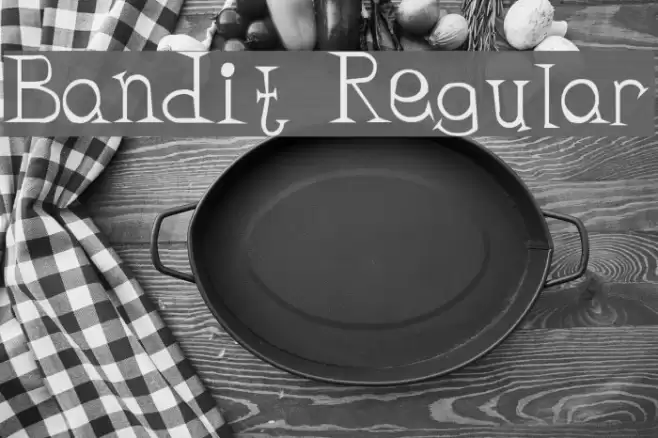 Bandit Regular Font examples