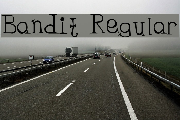 Bandit Regular Font examples