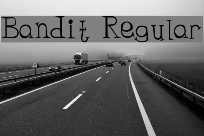 Bandit Regular Font examples