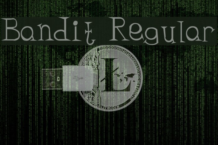 Bandit Regular Font examples