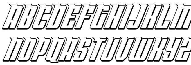 Bandit & Snowman 3D Italic Schriftart Groß