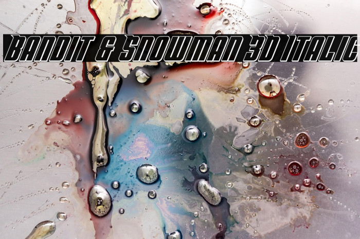 Bandit & Snowman 3D Italic Example 1