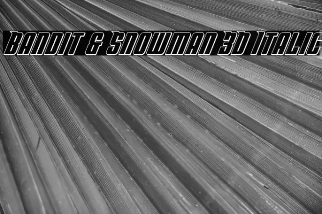 Bandit & Snowman 3D Italic Font examples