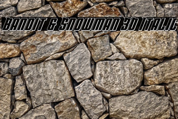 Bandit & Snowman 3D Italic Example 3