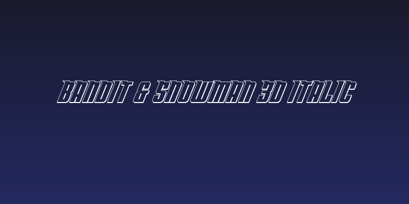 Bandit & Snowman 3D Italic Social Header
