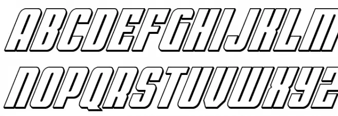 Bandit & Snowman 3D Italic फ़ॉन्ट लोअरकेस