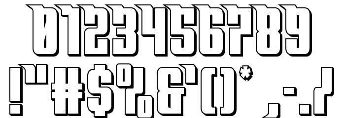 Bandit & Snowman 3D Font OTHER CHARS