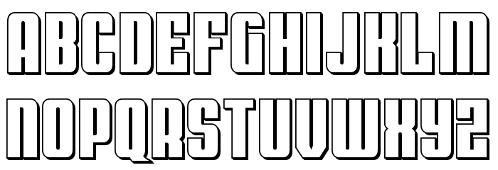 Bandit & Snowman 3D Font LOWERCASE