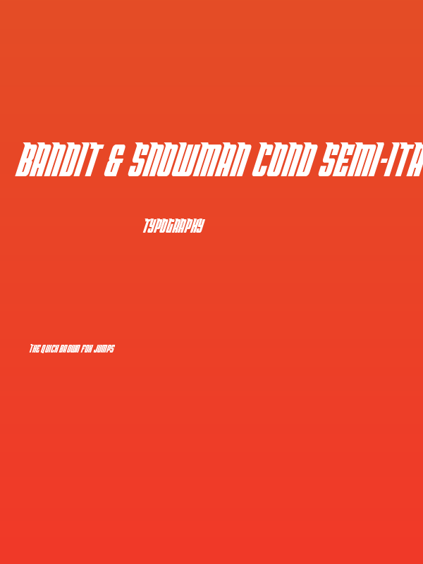 Bandit & Snowman Cond Semi-Ita Poster