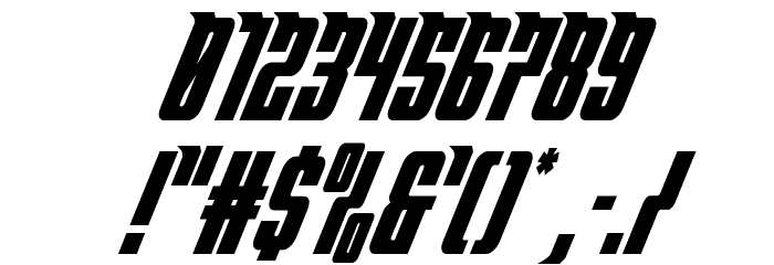 Bandit & Snowman Condense Ital Font OTHER CHARS