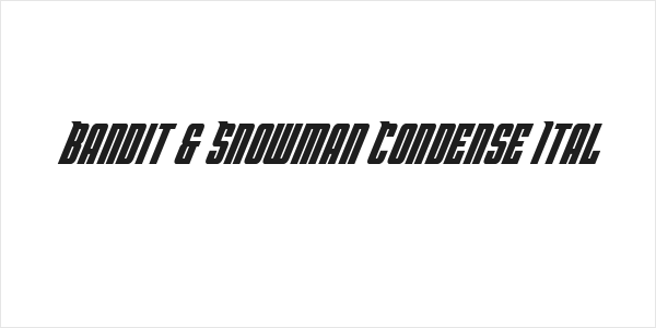 Bandit & Snowman Condense Ital Logo