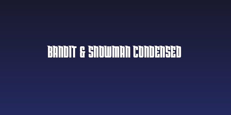 Bandit & Snowman Condensed Social Header