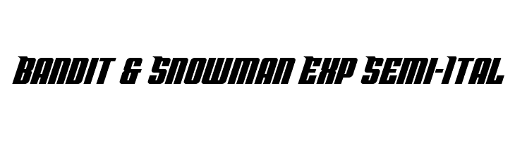 Bandit & Snowman Exp Semi-Ital  नि: शुल्क फ़ॉन्ट्स डाउनलोड