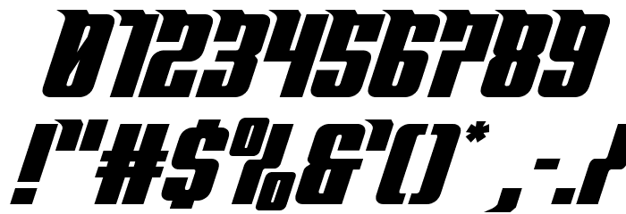 Bandit & Snowman Exp Semi-Ital Font OTHER CHARS