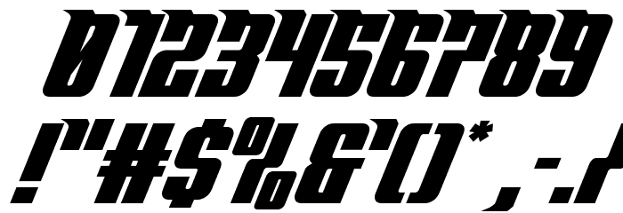 Bandit & Snowman Expanded Ital Font OTHER CHARS