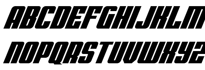 Bandit & Snowman Expanded Ital Font LOWERCASE