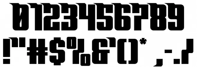 Bandit & Snowman Expanded Font OTHER CHARS