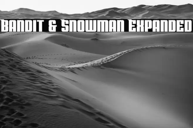Bandit & Snowman Expanded Font examples