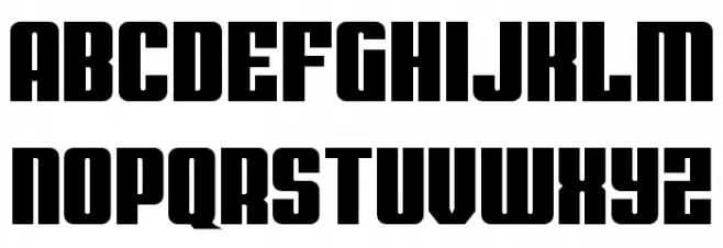Bandit & Snowman Expanded Schriftart Kleinbuchstaben