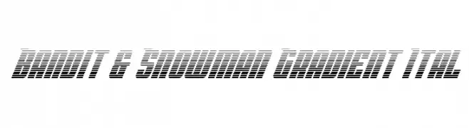 Bandit & Snowman Gradient Ital  Fuentes Gratis Descargar