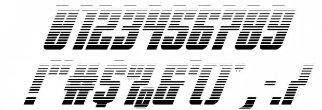 Bandit & Snowman Gradient Ital Font OTHER CHARS