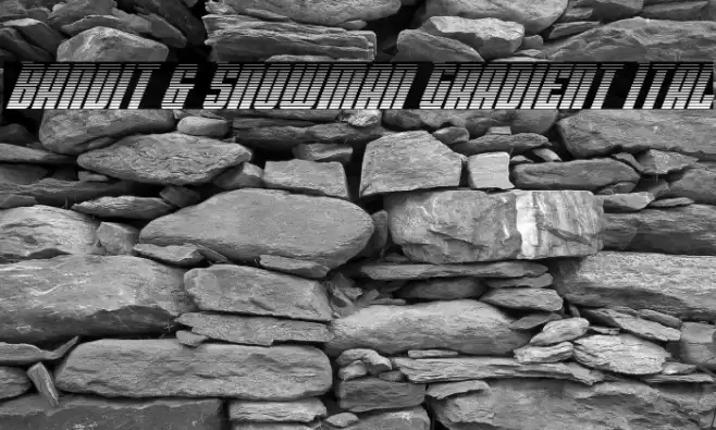 Bandit & Snowman Gradient Ital Font examples