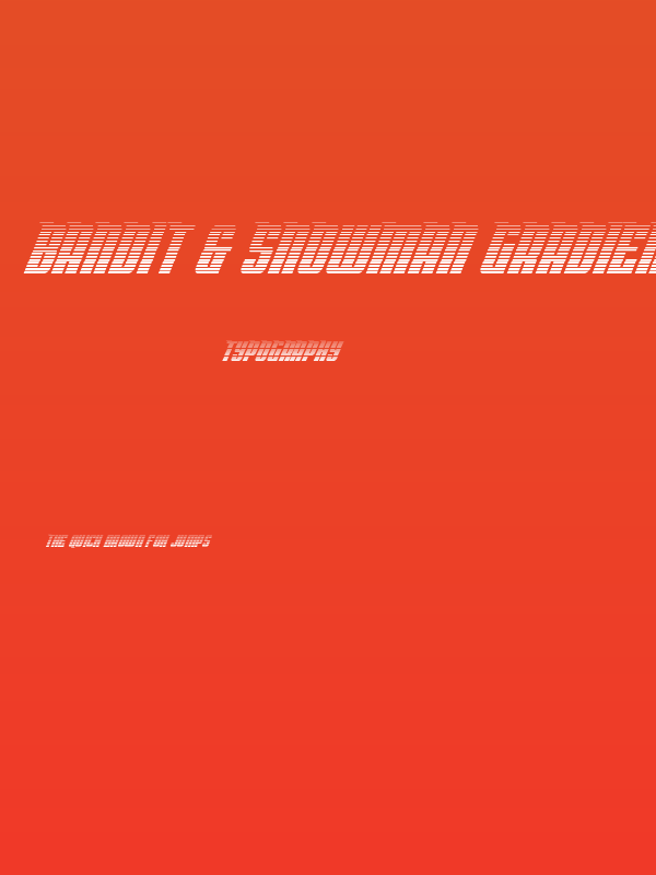 Bandit & Snowman Gradient Ital Poster