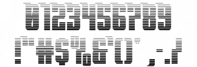 Bandit & Snowman Gradient Font OTHER CHARS