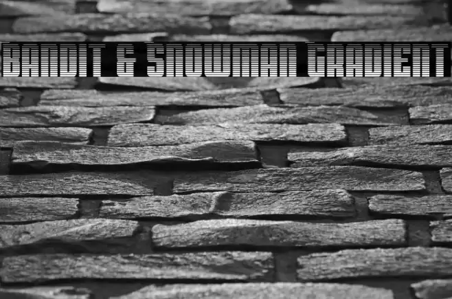 Bandit & Snowman Gradient Font examples