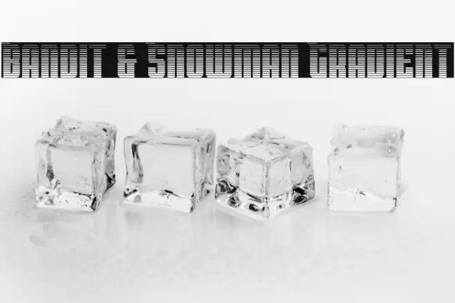 Bandit & Snowman Gradient Font examples