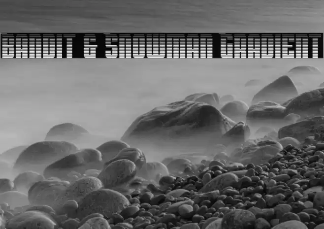 Bandit & Snowman Gradient Font examples