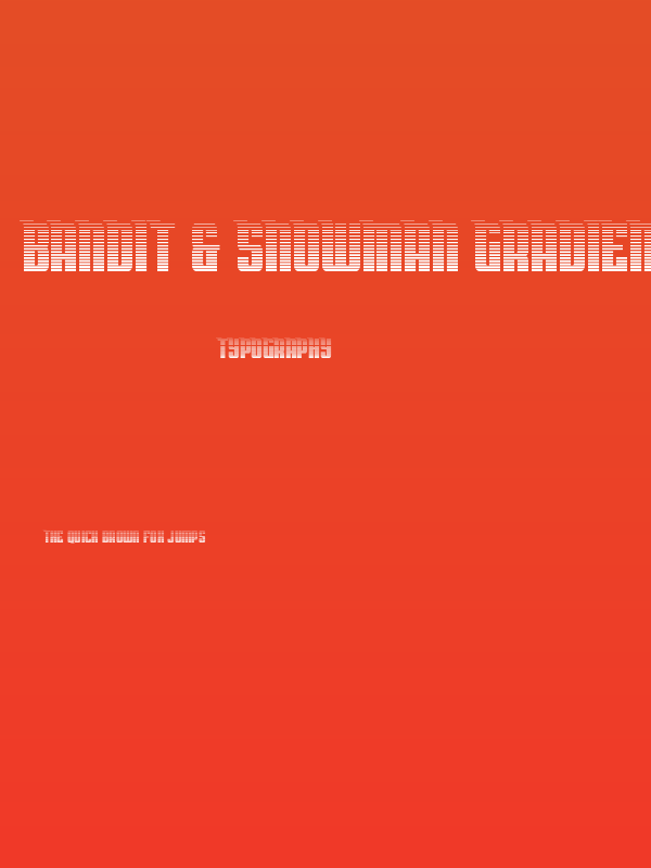 Bandit & Snowman Gradient Poster