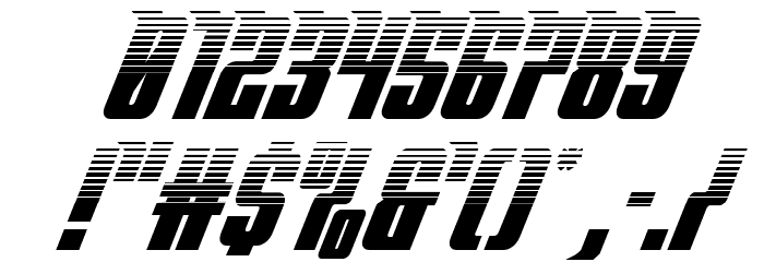 Bandit & Snowman Halftone Ital Font OTHER CHARS