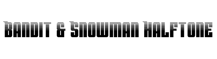 Bandit & Snowman Halftone  Frei Schriftart Herunterladen