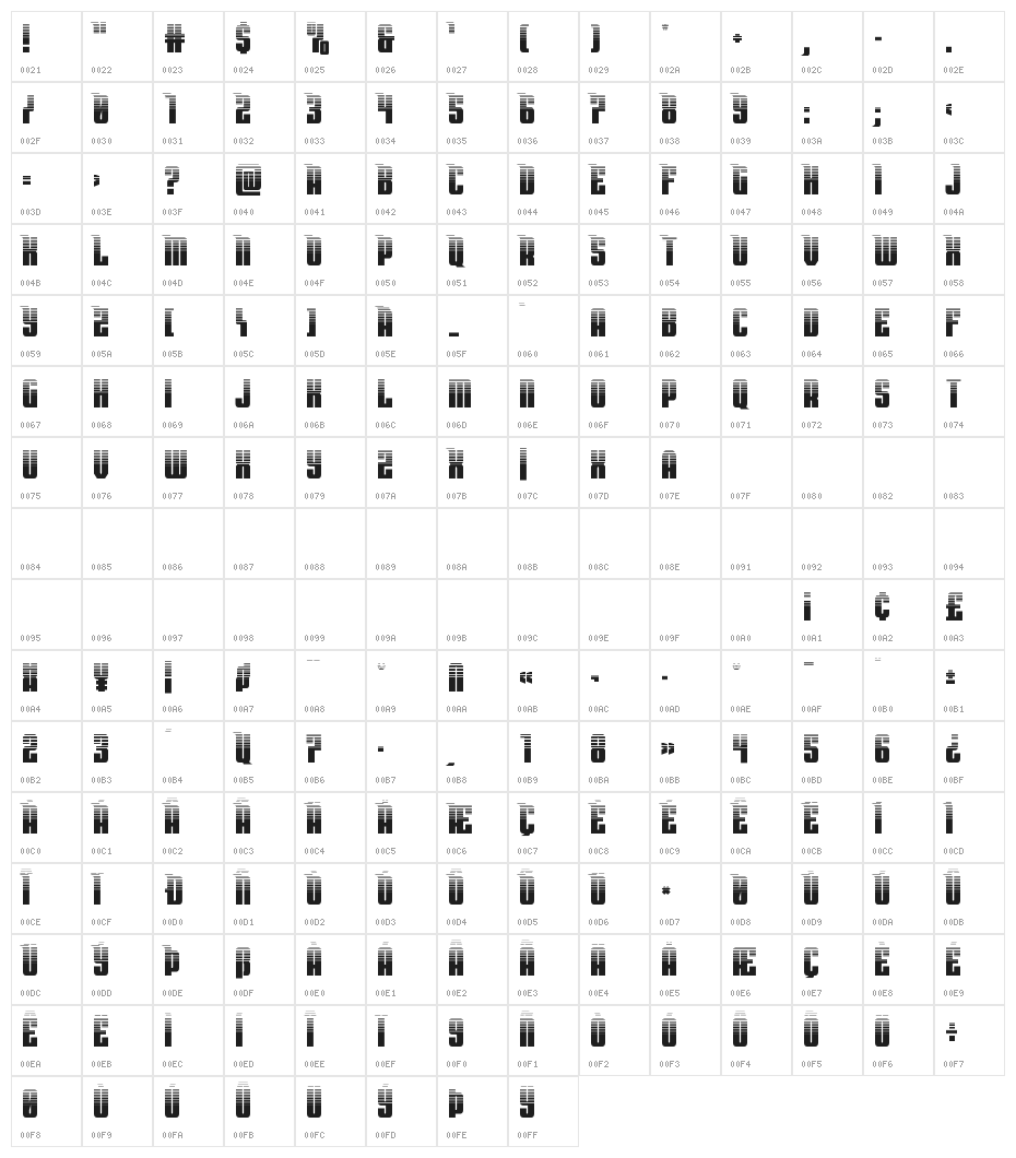 Bandit & Snowman Halftone Character Map