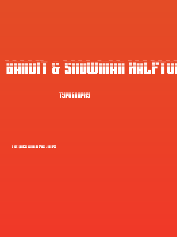 Bandit & Snowman Halftone Poster